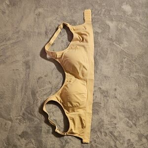 Body & Bra Cream Ribbed Top